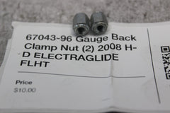 67043-96 Gauge Back Clamp Nut (2) 2008 H-D ELECTRAGLIDE FLHT