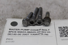 WATER PUMP COVER BOLT 4PCS 95024-06025-00,90110-06140-00 2007 YAMAHA R6 YZFR6