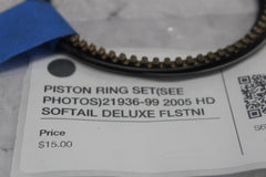 PISTON RING SET (SEE PHOTOS) 21936-99 2005 HD SOFTAIL DELUXE FLSTNI