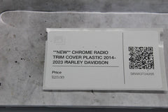 **NEW** CHROME RADIO TRIM COVER PLASTIC 2014-2023 HARLEY DAVIDSON BATWING