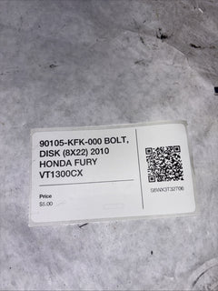 90105-KFK-000 BOLT, DISK (6) (8X22) 2010 HONDA FURY VT1300CX