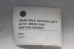REAR AXLE SPACER LEFT 64751-46E00 2001 GSF1200 SUZUKI BANDIT