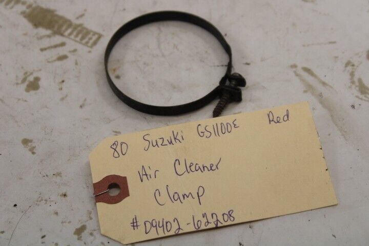 OEM Suzuki Motorcycle Air Cleaner Clamp 09402-62208 1980 GS1100E Red