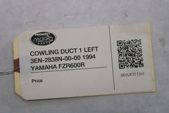 COWLING DUCT 1 LEFT 3EN-2838N-00-00 1994 YAMAHA FZR600R