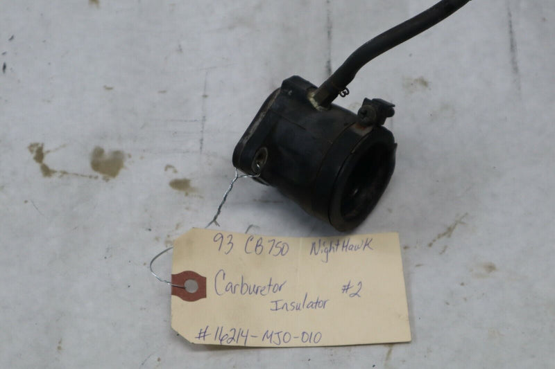 OEM Honda Motorcycle Carburetor Insulator #2 1993 CB750 Nighthawk 16214-MJ0-010