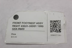 FRONT FOOTREST ASSY RIGHT 43531-33D01 1999 Suzuki GSX-R600