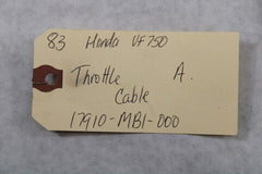 Throttle Cable A 17910-MB1-000 1983 Honda VF750