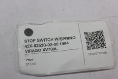 STOP SWITCH W/SPRING 42X-82530-02-00 1984 VIRAGO XV700L