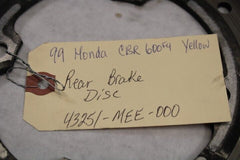 OEM Honda Motorcycle 1999 CBR600F4 Rear Brake Disc 43251-MEE-000