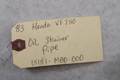 Oil Strainer Pipe 15151-MB0-000 1983 Honda VF750