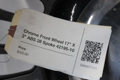 Chrome Front Wheel 17" X 3" ABS 28 Spoke 42195-10 Harley Davidson