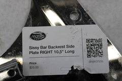 Sissy Bar Backrest Side Plate RIGHT 10.5" Long Harley Davidson