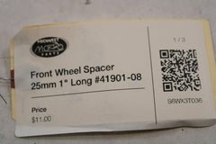 Front Wheel Spacer 25mm 1" Long #41901-08 Harley Davidson