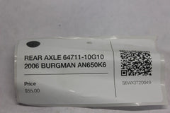 Rear Wheel Axle 2006 Suzuki Burgman 64711-10G10