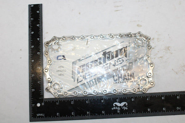Chrome Barbed Wire License Plate Frame - 12.4"x6.3" Zinc Alloy Silver Frame For Cars & Trucks - View #3