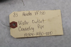 Water Outlet Connecting Pipe 19504-MB0-000 1983 Honda VF750