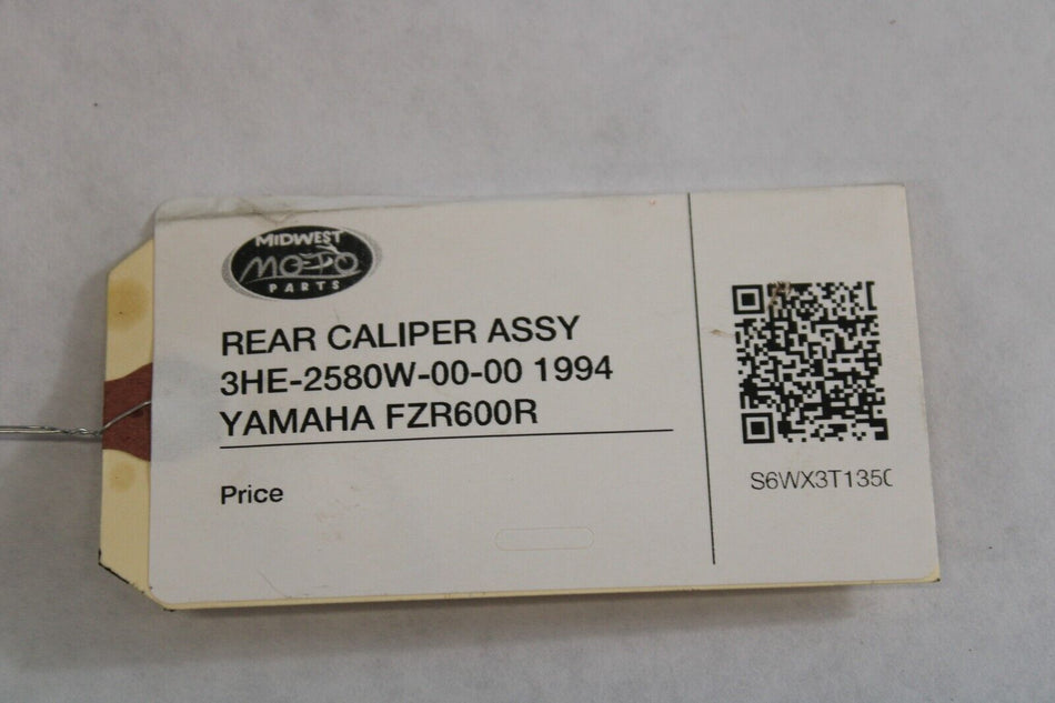 REAR CALIPER ASSY 3HE-2580W-00-00 1994 YAMAHA FZR600R