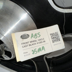 FRONT WHEEL 18” X 3.5” CAST 25MM ABS BLACK Harley Davidson 41285-06