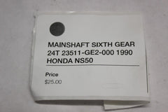 MAINSHAFT SIXTH GEAR 24T 23511-GE2-000 1990 HONDA NS50F