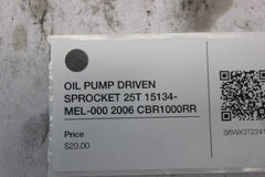 OIL PUMP DRIVEN SPROCKET 25T 15134-MEL-000 2006 CBR1000RR