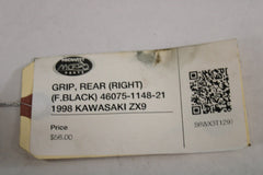 GRIP, REAR (RIGHT) (F.BLACK) 46075-1148-21 1998 Kawasaki ZX-9R Ninja