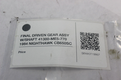 FINAL DRIVEN GEAR ASSY W/SHAFT 41300-ME5-770 1984 Honda Nighthawk CB650SC