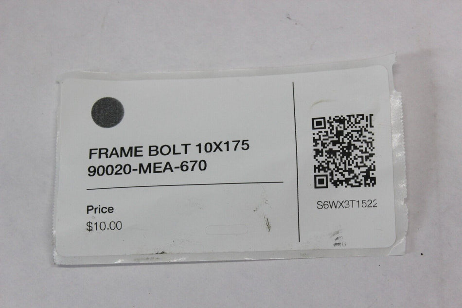 FRAME BOLT 10X175 90020-MEA-670 2005 Honda VTX1300S