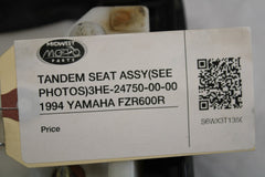 TANDEM SEAT ASSY (SEE PHOTOS) 3HE-24750-00-00 1994 YAMAHA FZR600R