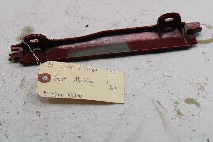 OEM Suzuki Motorcycle Seat Moulding LEFT 45192-49200 1980 GS1100E Red