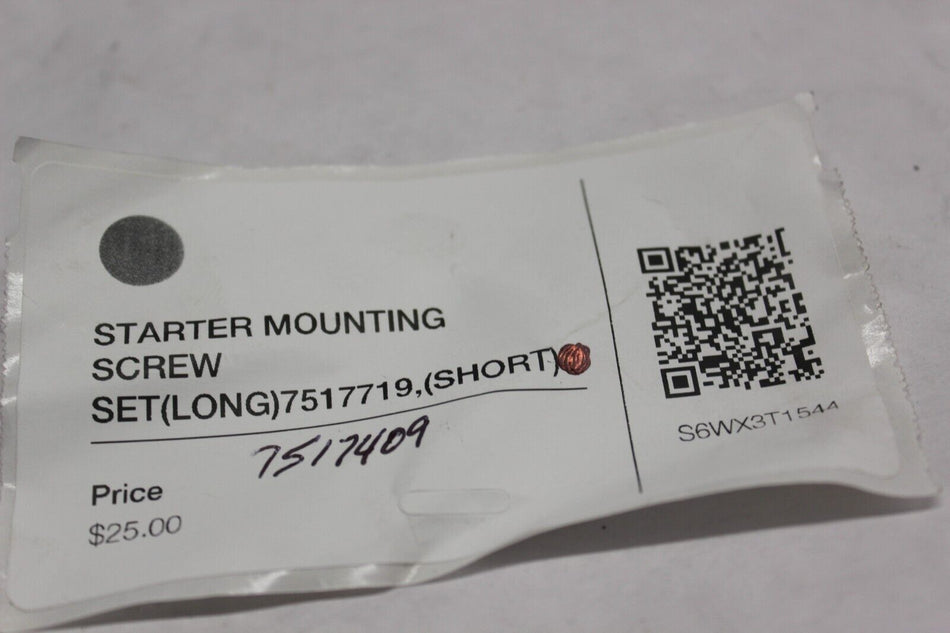 STARTER MOUNTING SCREW SET 7517719, 7517409 2007 Victory Vegas 8 Ball