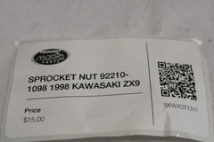 SPROCKET NUT 92210-1098 1998 KAWASAKI ZX9