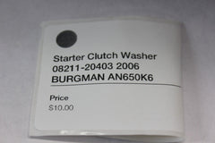 Starter Clutch Washer 08211-20403 2006 BURGMAN AN650K6