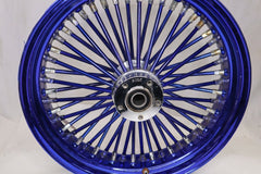 18" Rear Wheel Fat Spoke Royal Blue 2007 Harley Davidson Streetglide 1" Bearings