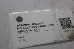 BEARING, NEEDLE, K21X25X17V2 92046-1105 1996 KAW ZX-11