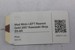 Mad Moto LEFT Rearset Gold 2007 Kawasaki Ninja ZX-6R