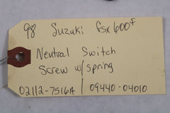 Neutral Switch Screw & Spring 02112-7516A/09440-04010 1998 Suzuki Katana GSX600