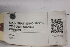 MAIN SEAT 45100-16G31-W05 2006 SUZUKI SV1000S