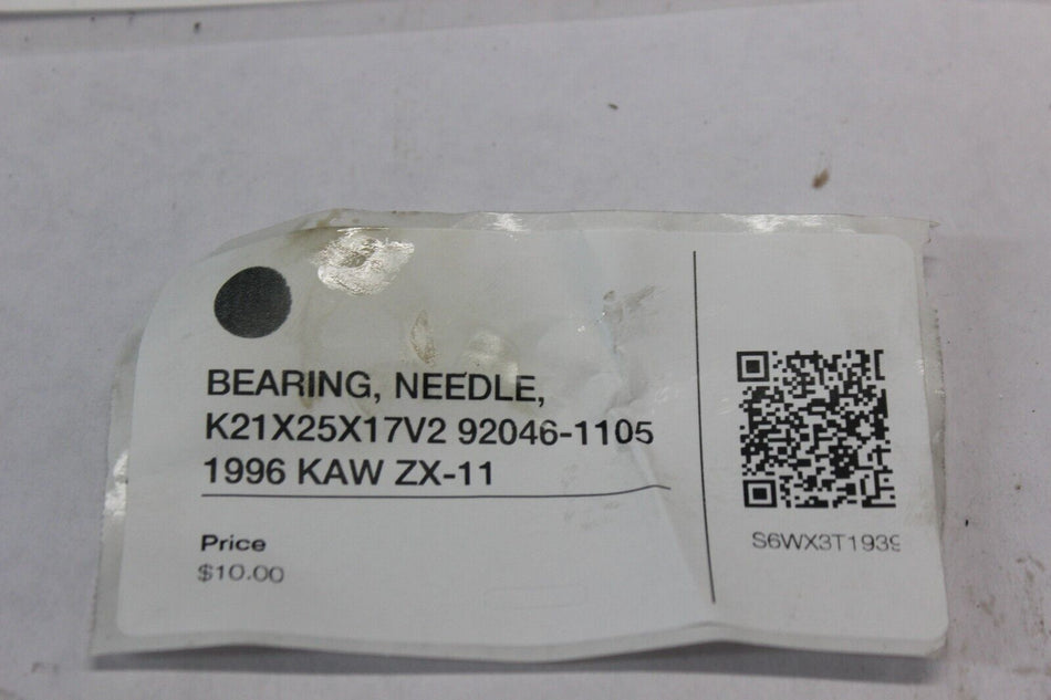 BEARING, NEEDLE, K21X25X17V2 92046-1105 1996 KAW ZX-11