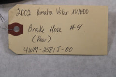 Brake Hose #4 (Rear) 4WM-2581J-00 2002 Yamaha RoadStar XV1600A