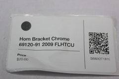 Horn Bracket Chrome 69120-91 2009 FLHTCU Harley Davidson