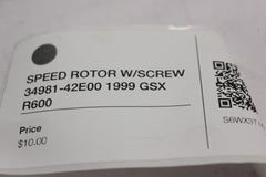 SPEED ROTOR W/SCREW 34981-42E00 1999 GSX R600