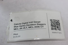 Dakota Digital Volt Gauge Blue Harley Davidson Baggers MCL-3K-VLT, MCL-3006-OT