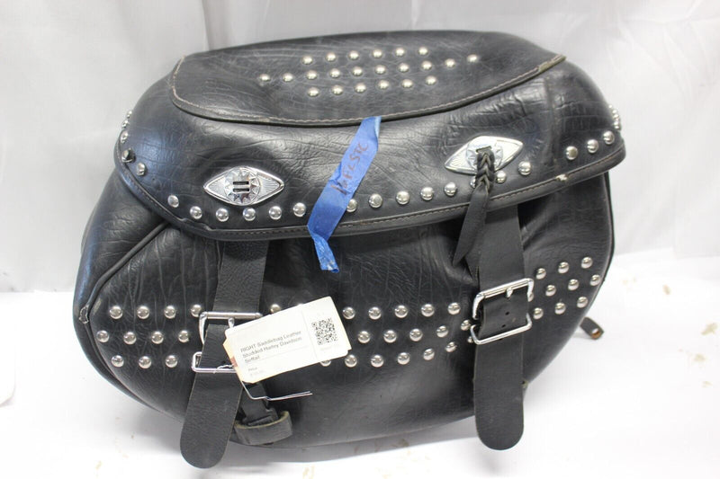 RIGHT Saddlebag Leather Studded Harley Davidson Softail