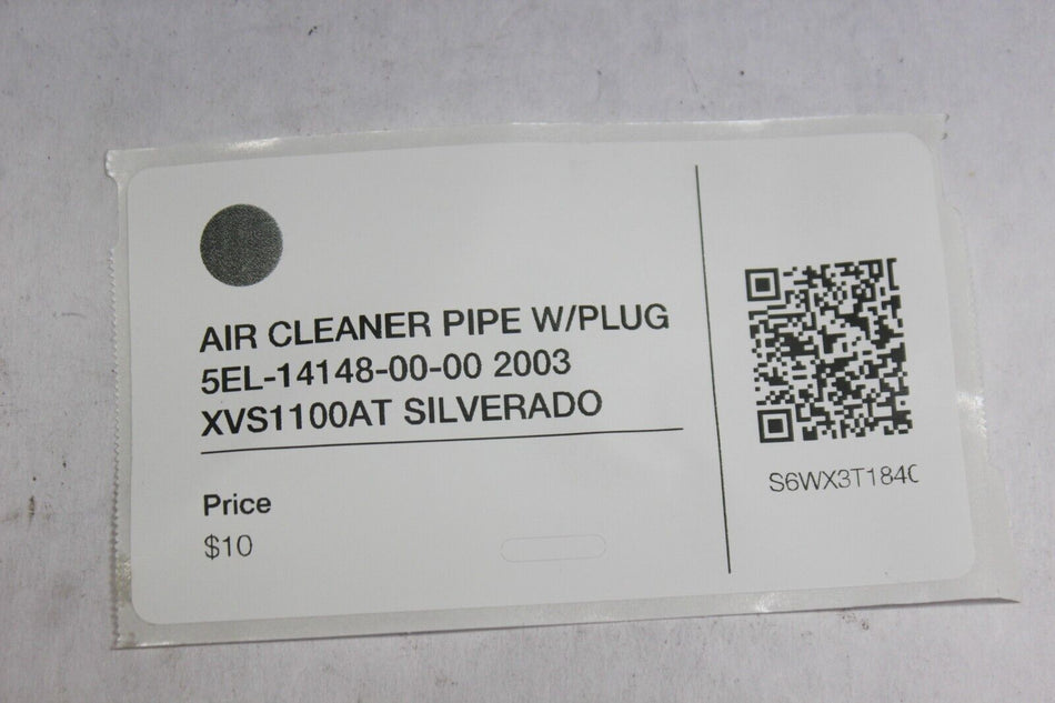 AIR CLEANER PIPE W/PLUG 5EL-14148-00-00 2003 XVS1100AT SILVERADO