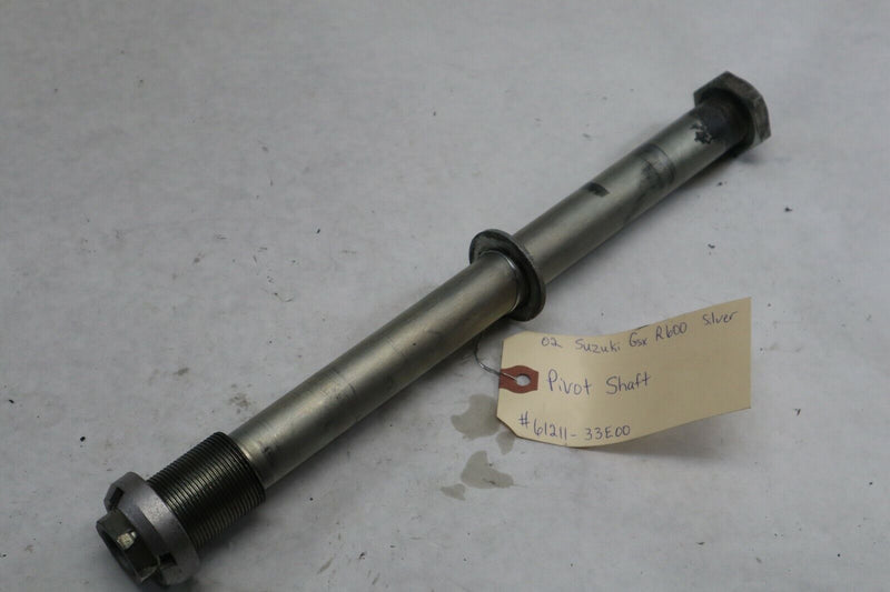 OEM Suzuki Motorcycle Swingarm Pivot Shaft 2002 GSXR600 Silver 61211-33E00