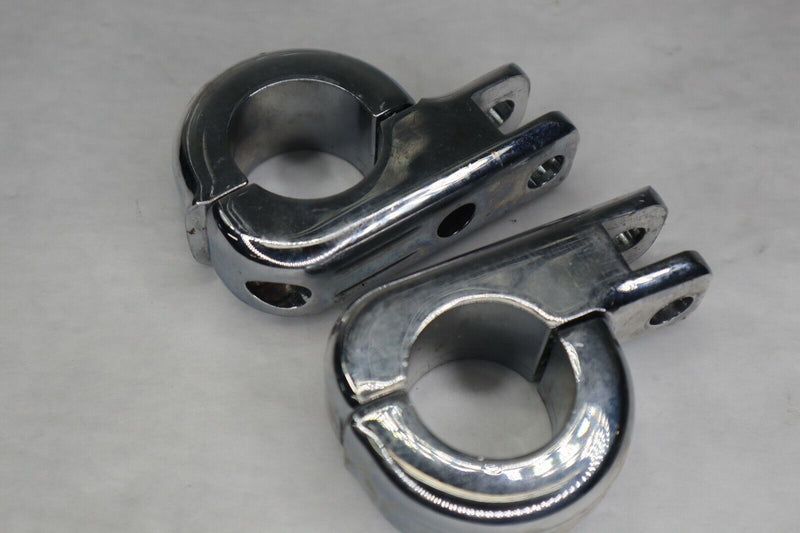 Chrome Footpeg Clamps 1.25
