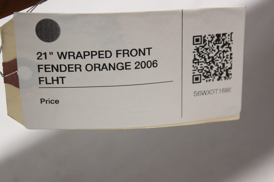 21" WRAPPED FRONT FENDER ORANGE 2006 Harley Davidson Electraglide