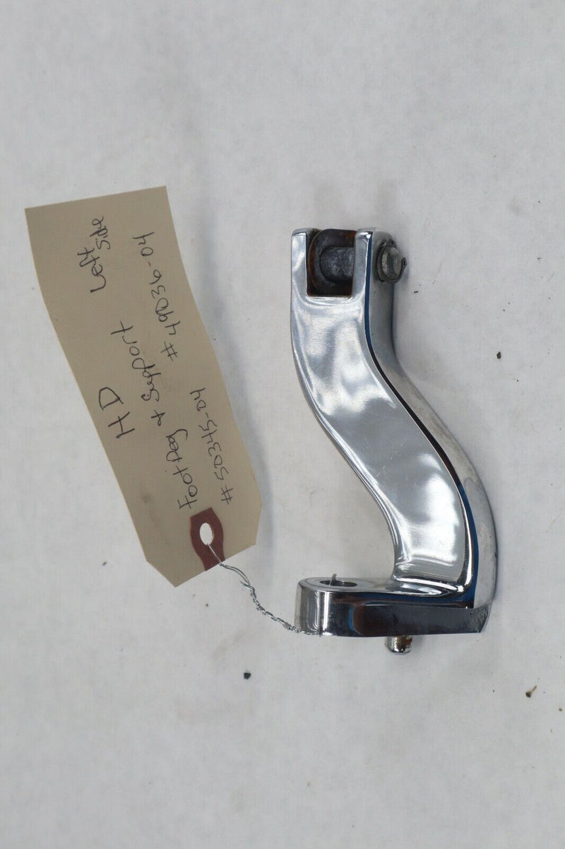 OEM Harley Davidson LEFT Chrome Passenger Footpeg Bracket 2013 Streetglide