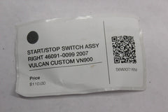 START/STOP SWITCH ASSY RIGHT 46091-0099 2007 VULCAN CUSTOM VN900