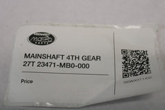 MAINSHAFT 4TH GEAR 27T 23471-MB0-000 1983 Honda VT750C Shadow